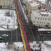 Rekordinio 1000 metrų  ilgio trispalvė, kurią Erikas Druskinas pasiuvo drauge su Anykščių moksleiviais, buvo išskleista daugelyje  Europos miestų - Kijeve, Odesoje, Briuselyje, Rygoje...