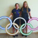 Būsimoji olimpietė Gabija (kairėje) ir  jos sesė Gabrielė Dilytės imtynių treniruotes pradėjo lankyti Kavarske. 								       Imtynės.lt nuotr.